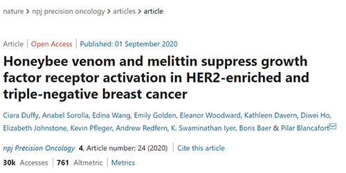 攻克三阴性乳腺癌，蜜蜂毒液竟是关键？
